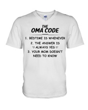 THE OMA CODE - BEDTIME IS WHENEVER V-Neck T-Shirt tile
