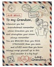 STRAIGHTEN YOUR CROWN - GIFT FOR GRANDSON Small Fleece Blanket - 30" x 40" front