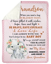 MY LOVE - BEST GIFT FOR GRANDSON Sherpa Fleece Blanket tile