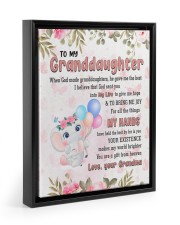 YOU ARE A GIFT FROM HEAVEN - BEST GIFT FOR GRANDDAUGHTER Floating Framed Canvas Prints Black tile