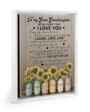 I LOVE YOU - LOVELY GIFT FOR GREAT GRANDDAUGHTER Floating Framed Canvas Prints White tile