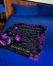 STAY STRONG - BEST GIFT FOR GRANDDAUGHTER Small Fleece Blanket - 30" x 40" aos-coral-fleece-blanket-30x40-lifestyle-front-02