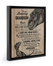 Believe In Yourself - Great Gift For Grandson Floating Framed Canvas Prints Black tile
