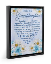 KEEP ME IN YOUR HEART - BEST GIFT FOR GRANDDAUGHTER Floating Framed Canvas Prints Black tile