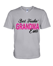 Best Freakin' Grandma Ever V-Neck T-Shirt tile