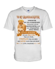 STRAIGHTEN YOUR CROWN - GIFT FOR GRANDDAUGHTER V-Neck T-Shirt tile