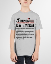 5 THINGS ABOUT MY NANNY - BEST GIFT FOR GRANDKIDS Youth T-Shirt garment-youth-tshirt-front-01