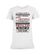 I AM A LUCKY GRANDDAUGHTER Premium Fit Ladies Tee tile