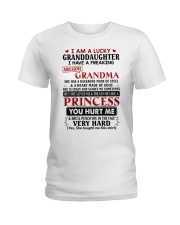 I AM A LUCKY GRANDDAUGHTER Ladies T-Shirt tile