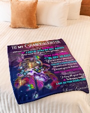 LOVE YOU - BEST GIFT FOR DAUGHTER Small Fleece Blanket - 30" x 40" aos-coral-fleece-blanket-30x40-lifestyle-front-01