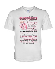 I LOVE YOU - BEST GIFT FOR GRANDDAUGHTER V-Neck T-Shirt tile