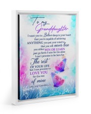 NEVER LOSE - GRANDDAUGHTER GIFT WITH BUTTERFLY Floating Framed Canvas Prints White tile