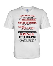 I'M JUST A SPOILED CHILD - BEST GIFT FOR GRANDSON V-Neck T-Shirt tile