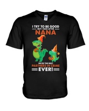I Try To Be Good - Lovely Gift For Granddaughter V-Neck T-Shirt tile
