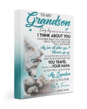 I THINK ABOUT YOU - LOVELY GIFT FOR GRANDSON 11x14 Gallery Wrapped Canvas Prints front
