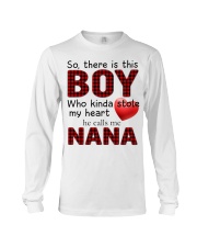 WHO KINDA STOLE MY HEART - NANA TO GRANDSON Long Sleeve Tee tile