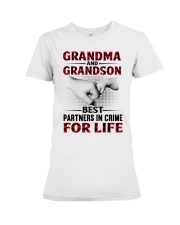 GRANDMA AND GRANDSON - BEST PARTNERS IN CRIME Premium Fit Ladies Tee tile