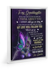 MY LOVE WILL FOLLOW YOU - LOVELY GIFT FOR GRANDDAUGHTER Floating Framed Canvas Prints White tile