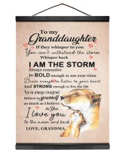 LISTEN TO YOUR HEART - GRANDMA TO GRANDDAUGHTER 12x16 Black Hanging Canvas thumbnail