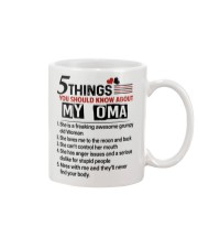 5 THINGS ABOUT MY OMA - BEST GIFT FOR GRANDKIDS Mug tile