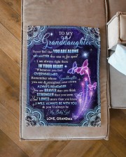 My Baby Girl - Best Gift For Granddaughter Small Fleece Blanket - 30" x 40" aos-coral-fleece-blanket-30x40-lifestyle-front-15a