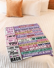 YOU ARE MY SUNSHINE - BEST GIFT FOR GRANDDAUGHTER Small Fleece Blanket - 30" x 40" aos-coral-fleece-blanket-30x40-lifestyle-front-01