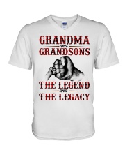 GRANDMA AND GRANDSONS THE LEGEND AND THE LEGACY V-Neck T-Shirt tile