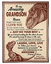 I Love You - Best Gift For Grandson Fleece Blanket tile
