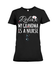 RELAX MY GRANDMA IS A NURSE Premium Fit Ladies Tee tile
