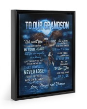 YOU WILL NEVER LOSE - BEST GIFT FOR GRANDSON Floating Framed Canvas Prints Black tile