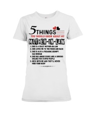 5 THINGS YOU SHOULD KNOW ABOUT MY MOTHER-IN-LAW Premium Fit Ladies Tee tile