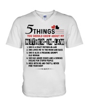 5 THINGS YOU SHOULD KNOW ABOUT MY MOTHER-IN-LAW V-Neck T-Shirt tile