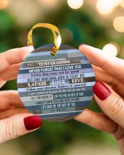 BELIEVE IN YOURSELF - LOVELY GIFT FOR GRANDSON Circle ornament - single (porcelain) aos-circle-ornament-single-porcelain-lifestyles-08