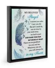 YOU WILL ALWAYS BE IN MY HEART Floating Framed Canvas Prints Black tile
