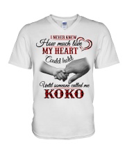HOW MUCH LOVE MY HEART - BEST GIFT FOR KOKO V-Neck T-Shirt tile