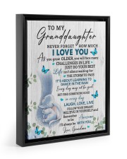 JUST DO YOUR BEST - AMAZING GIFT FOR GRANDDAUGHTER Floating Framed Canvas Prints Black tile