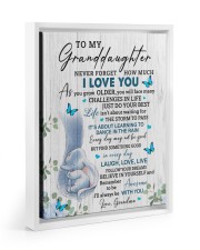 JUST DO YOUR BEST - AMAZING GIFT FOR GRANDDAUGHTER Floating Framed Canvas Prints White tile