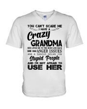YOU CAN'T SCARE ME - PERFECT GIFT FOR GRANDCHILD V-Neck T-Shirt tile