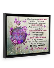 When I Simply Say I Miss Him Floating Framed Canvas Prints Black tile