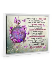 When I Simply Say I Miss Him Floating Framed Canvas Prints White tile