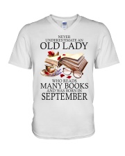 Never Underestimate An Old Lady - Perfect Gift For Grandma V-Neck T-Shirt tile