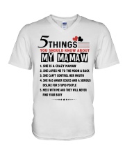 5 THINGS YOU SHOULD KNOW ABOUT MY MAMAW V-Neck T-Shirt tile