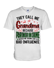 PARTNER IN CRIME - PERFECT GIFT FOR GRANDMA V-Neck T-Shirt tile