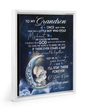 I LOVE YOU - GRANDSON GIFT WITH ELEPHANT Floating Framed Canvas Prints White tile