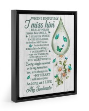 When I Simply Say I Miss Him Floating Framed Canvas Prints Black tile