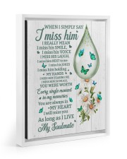 When I Simply Say I Miss Him Floating Framed Canvas Prints White tile