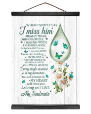 When I Simply Say I Miss Him Hanging Canvas tile