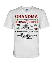 Grandma And Grandkids A Bond That Can't Be Broken V-Neck T-Shirt tile