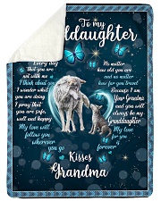 MY LOVE FOR YOU - GRANDSON GIFT WITH WOLF Sherpa Fleece Blanket tile