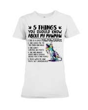 5 Things You Should Know About My Mawmaw - Best Gift For Grandkids Premium Fit Ladies Tee tile